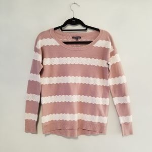 AEO stripped pink sweater